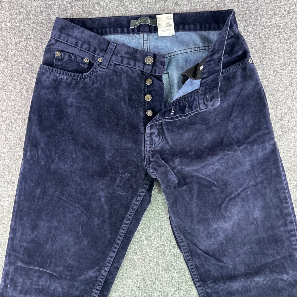 GAP Pants Mens 34 Straight Fit Navy Blue Button Fly 126187-90-5